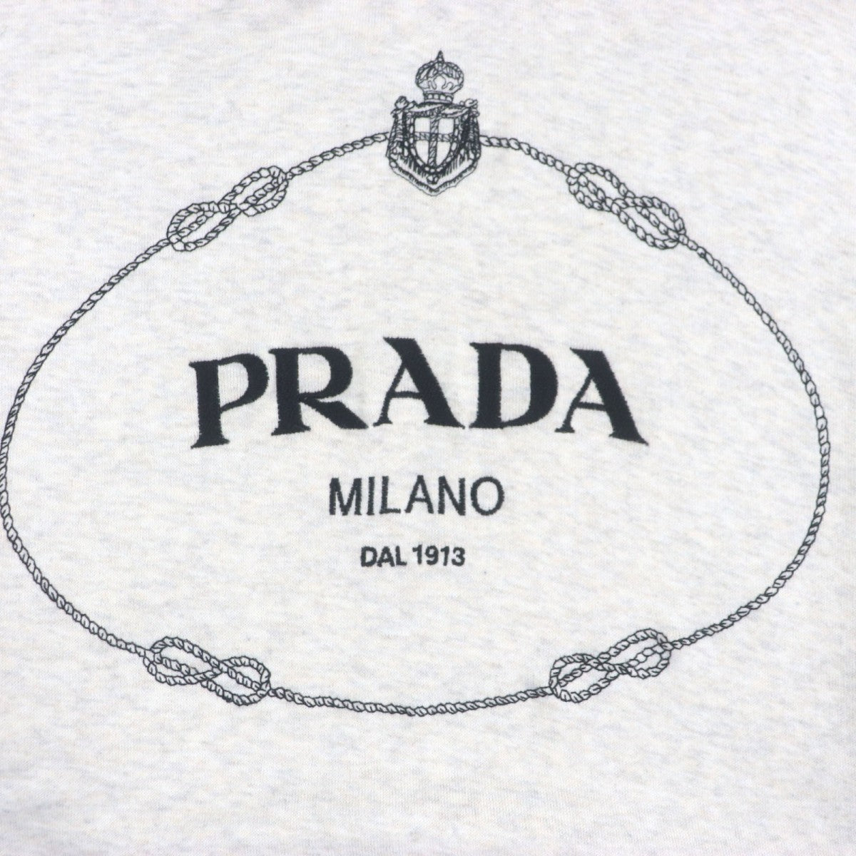 PRADA Hoodie UJL24B cotton Light gray S