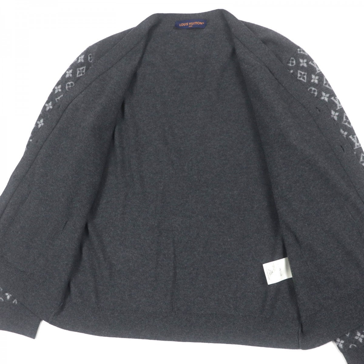LOUIS VUITTON cardigan 1AATLY wool gray L