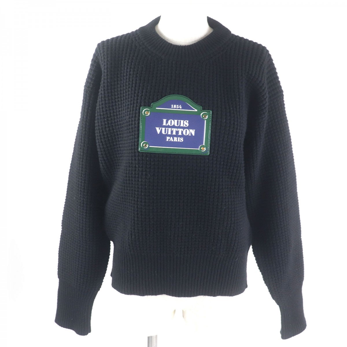 LOUIS VUITTON knit wool black LV Street Sign S