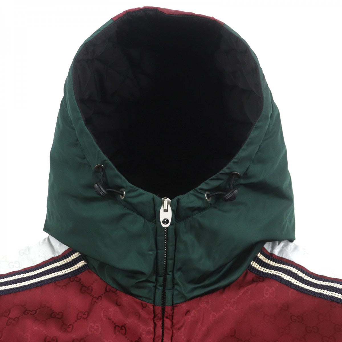 GUCCI Mountain Hoodie 590746 Nylon Green Bordeaux 46
