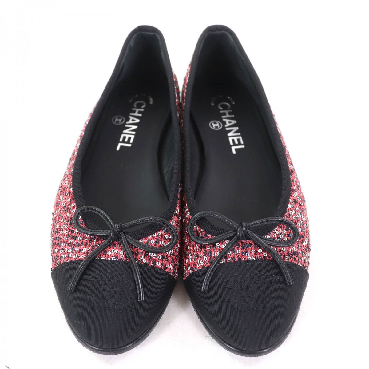 CHANEL Ballet shoes G02819 Sequin Pink type 36.5