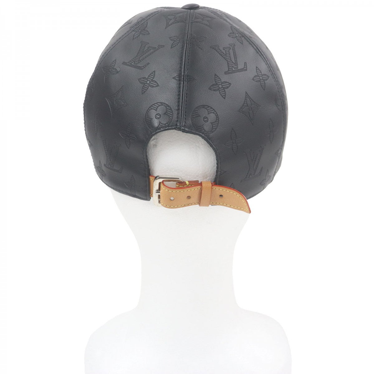 LOUIS VUITTON cap M76985 Cowhide black Cap Monogram Shadow 62
