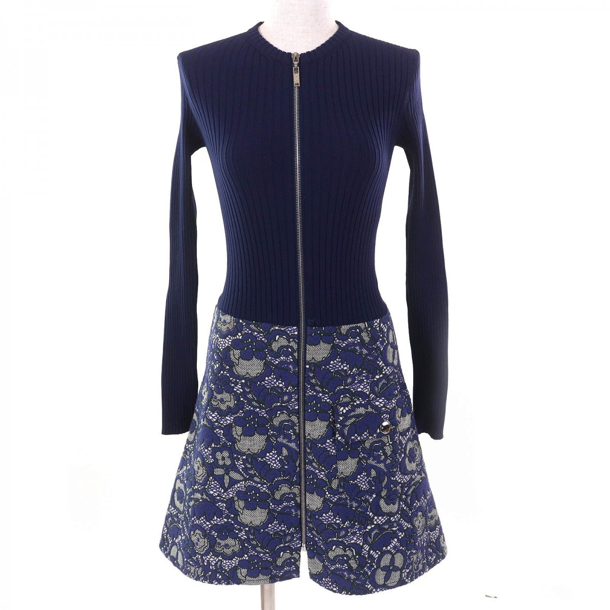 LOUIS VUITTON one piece Nylon Navy XS