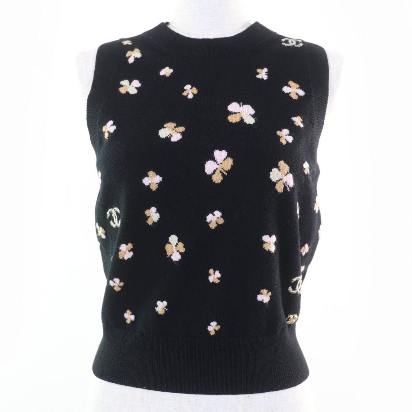 CHANEL Vest P76928K11094 cashmere black 36