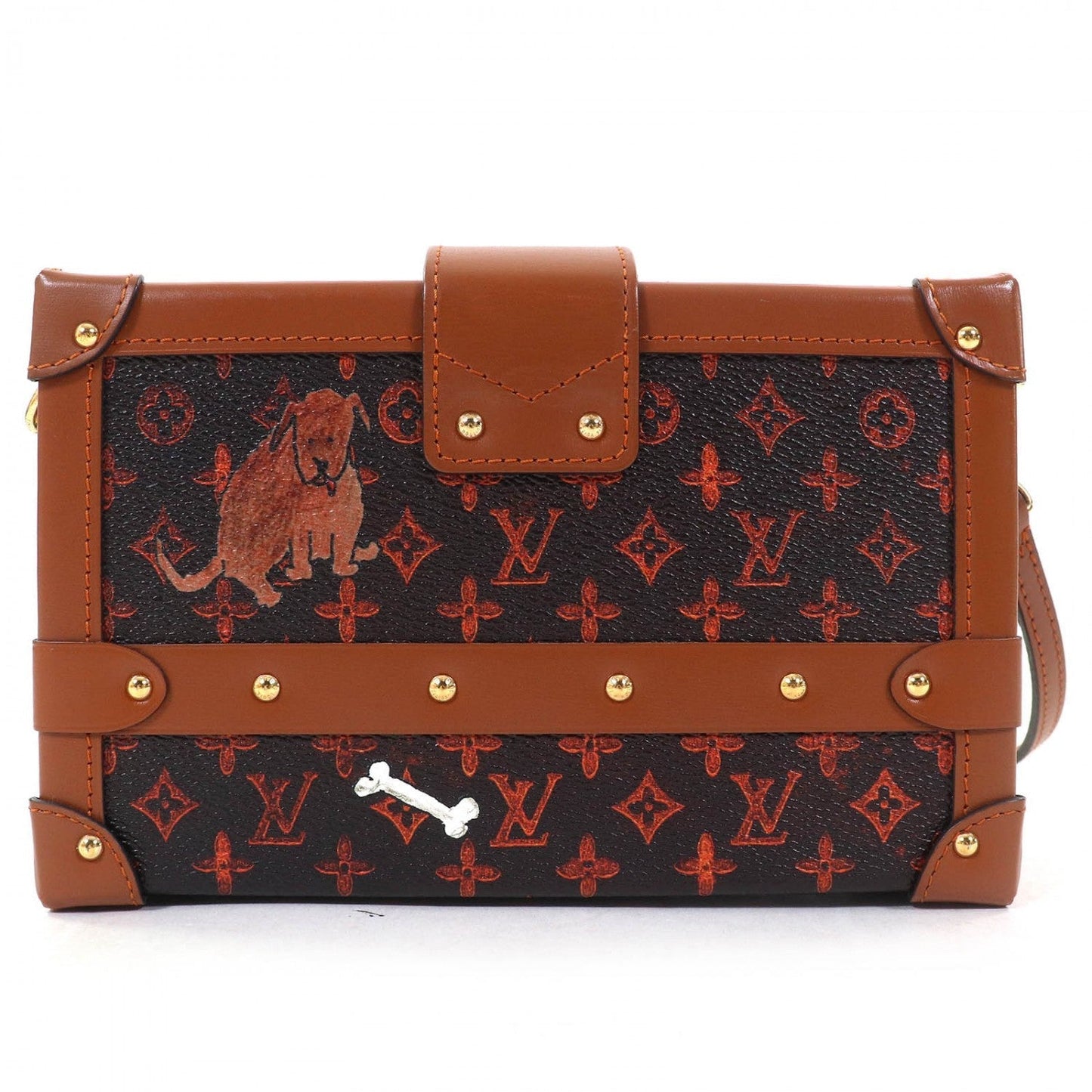 LOUIS VUITTON Shoulder Bag M44407 Transformed monogram canvas Brown Petite Malle Transformed Catgram