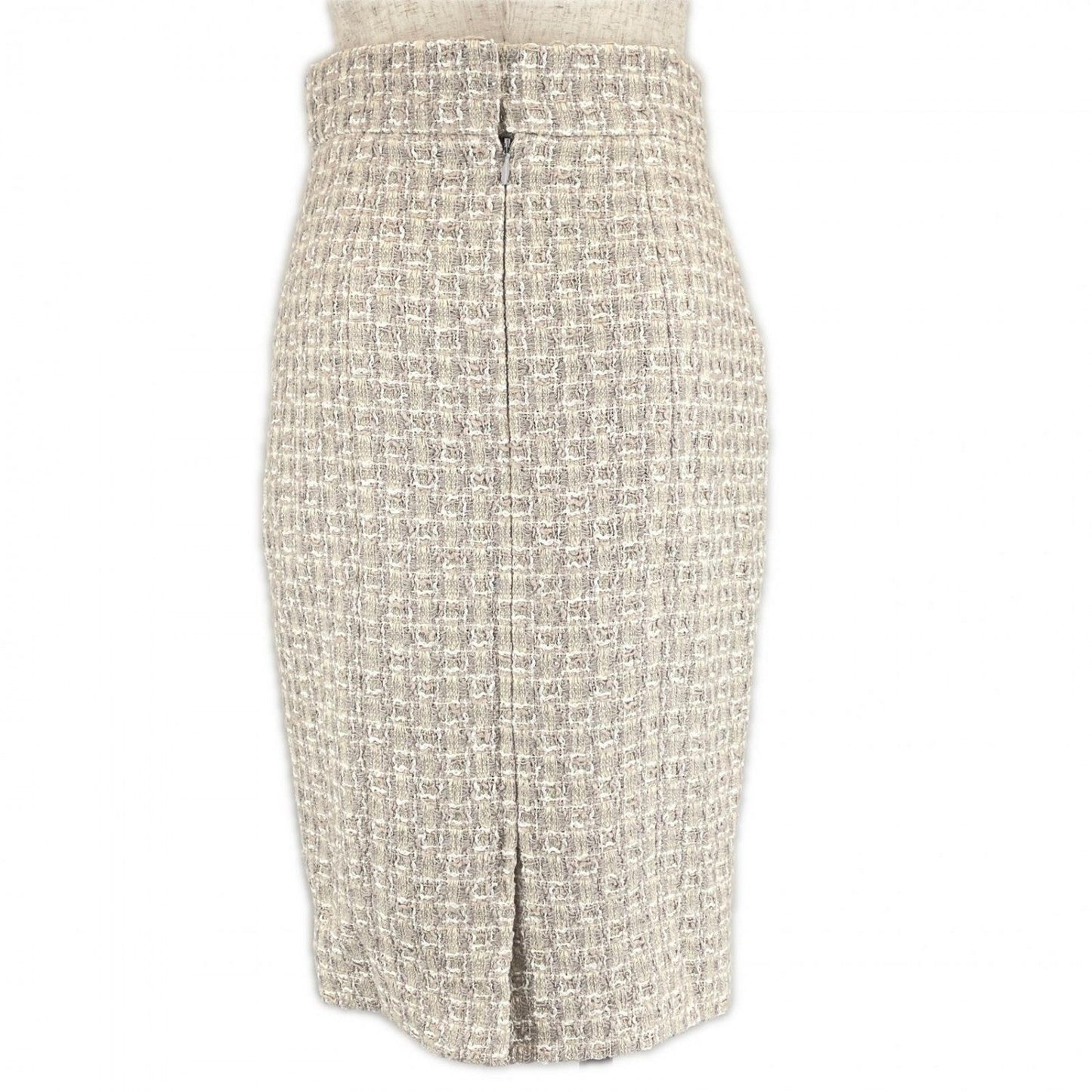 CHANEL Tweed skirt P47766 Viscose (rayon) beige 36