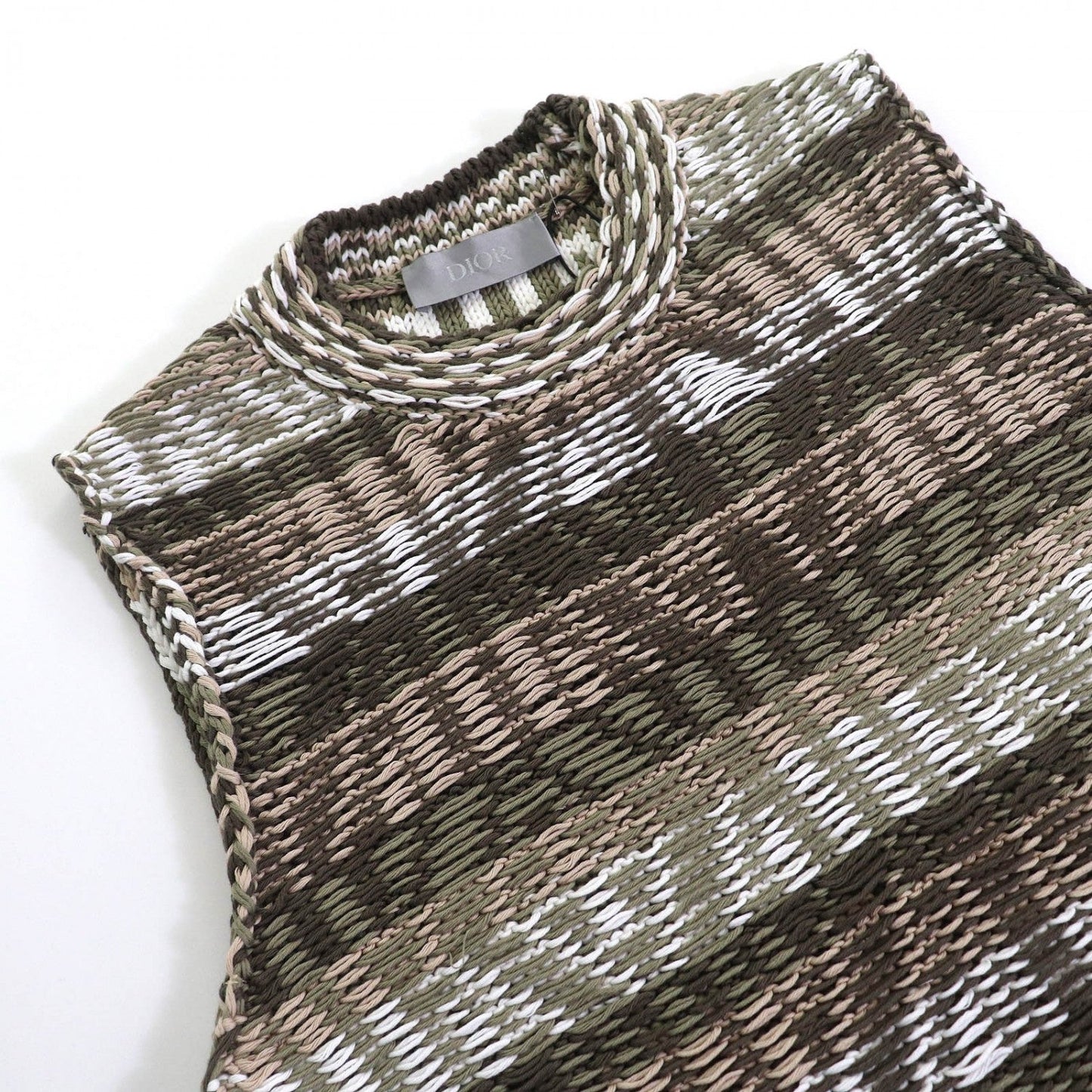 Dior HOMME Vest 383M636AT544 cotton Khaki type L