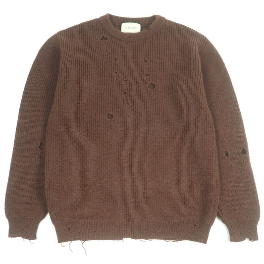 GUCCI sweater 634575 wool Brown XS
