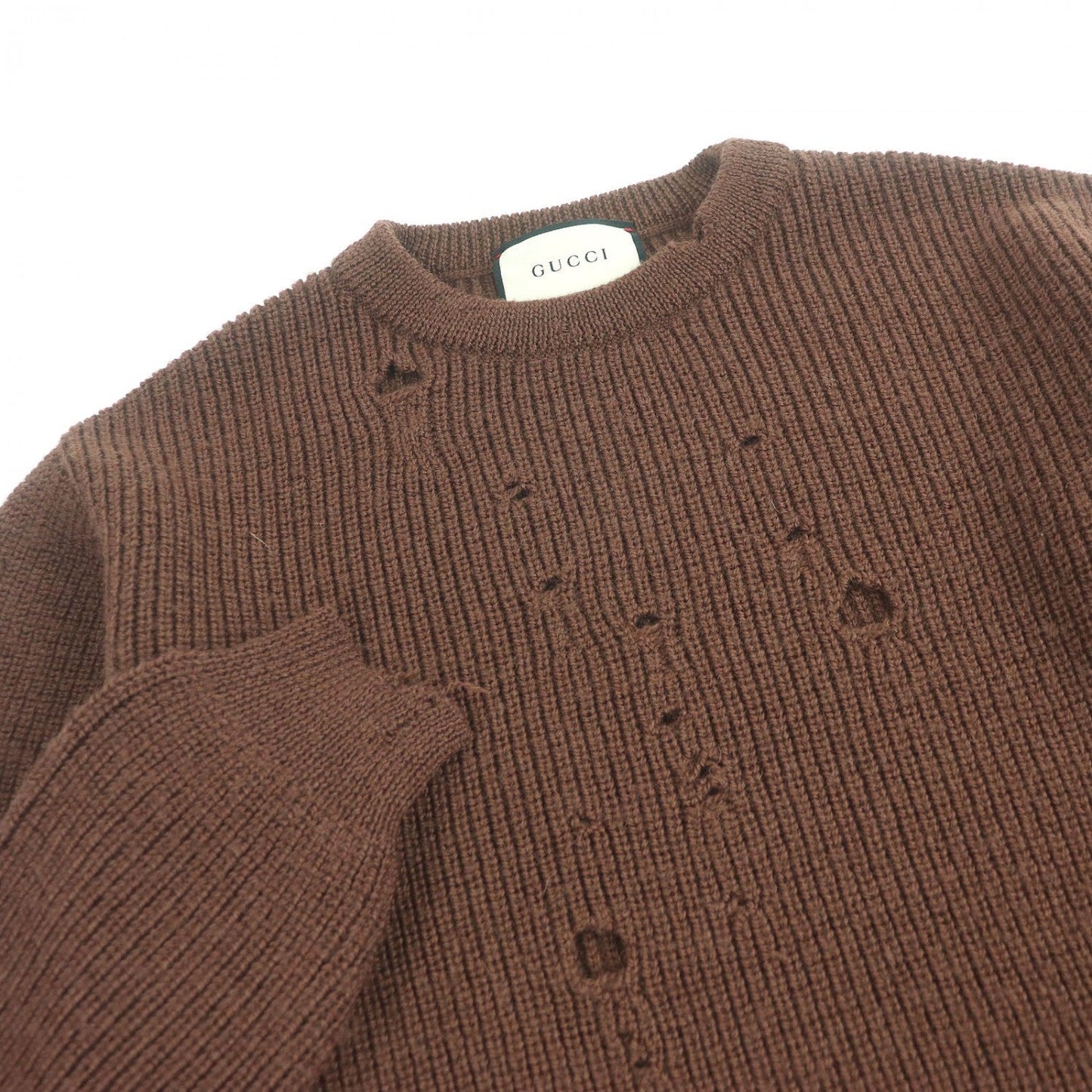 GUCCI sweater 634575 wool Brown XS