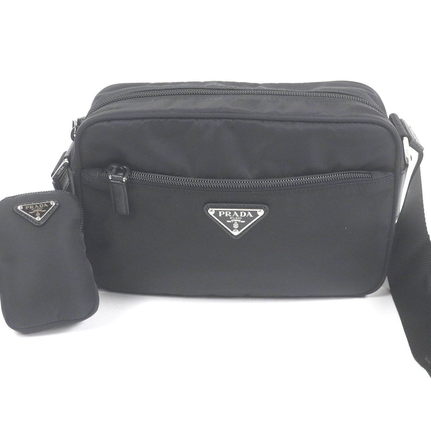 Prada Re-Nylon Triangle Logo Shoulder Bag