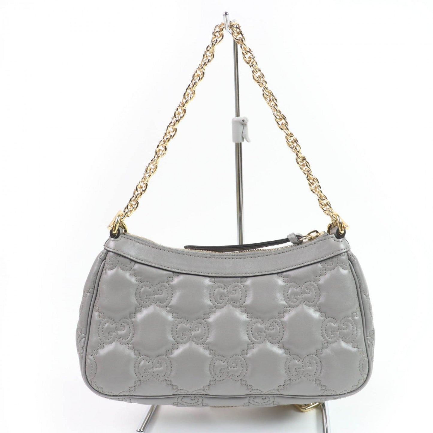 GUCCI Shoulder Bag 735049 leather gray