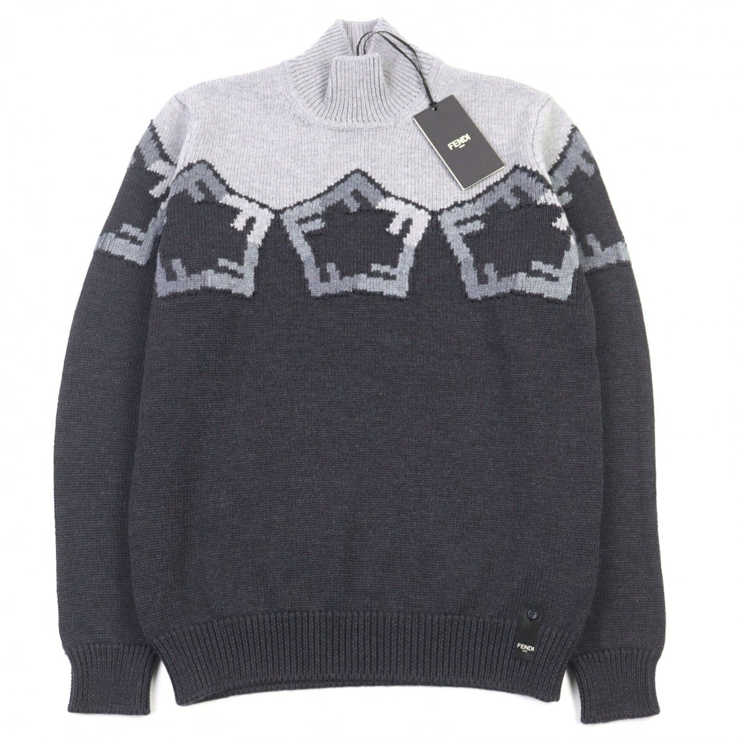 FENDI knit FZX025 wool Gray type 48