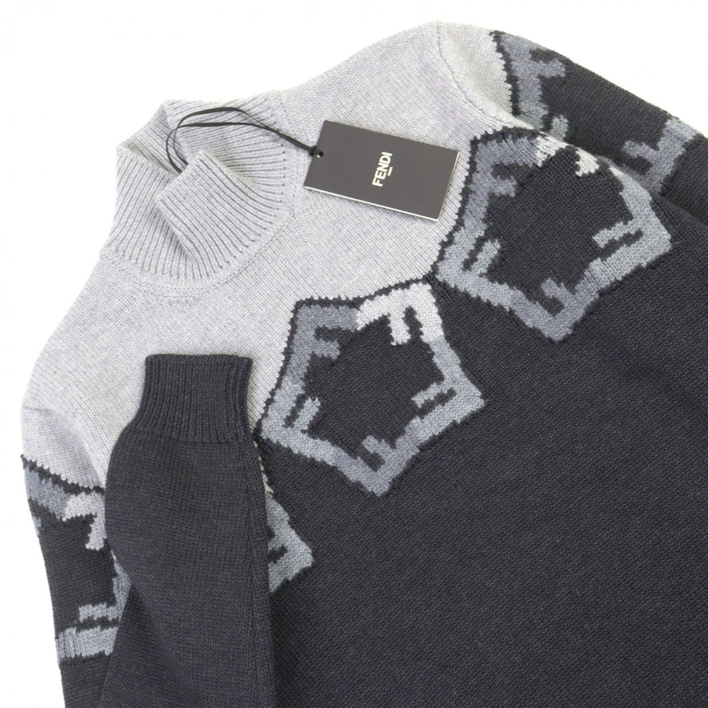 FENDI knit FZX025 wool Gray type 48