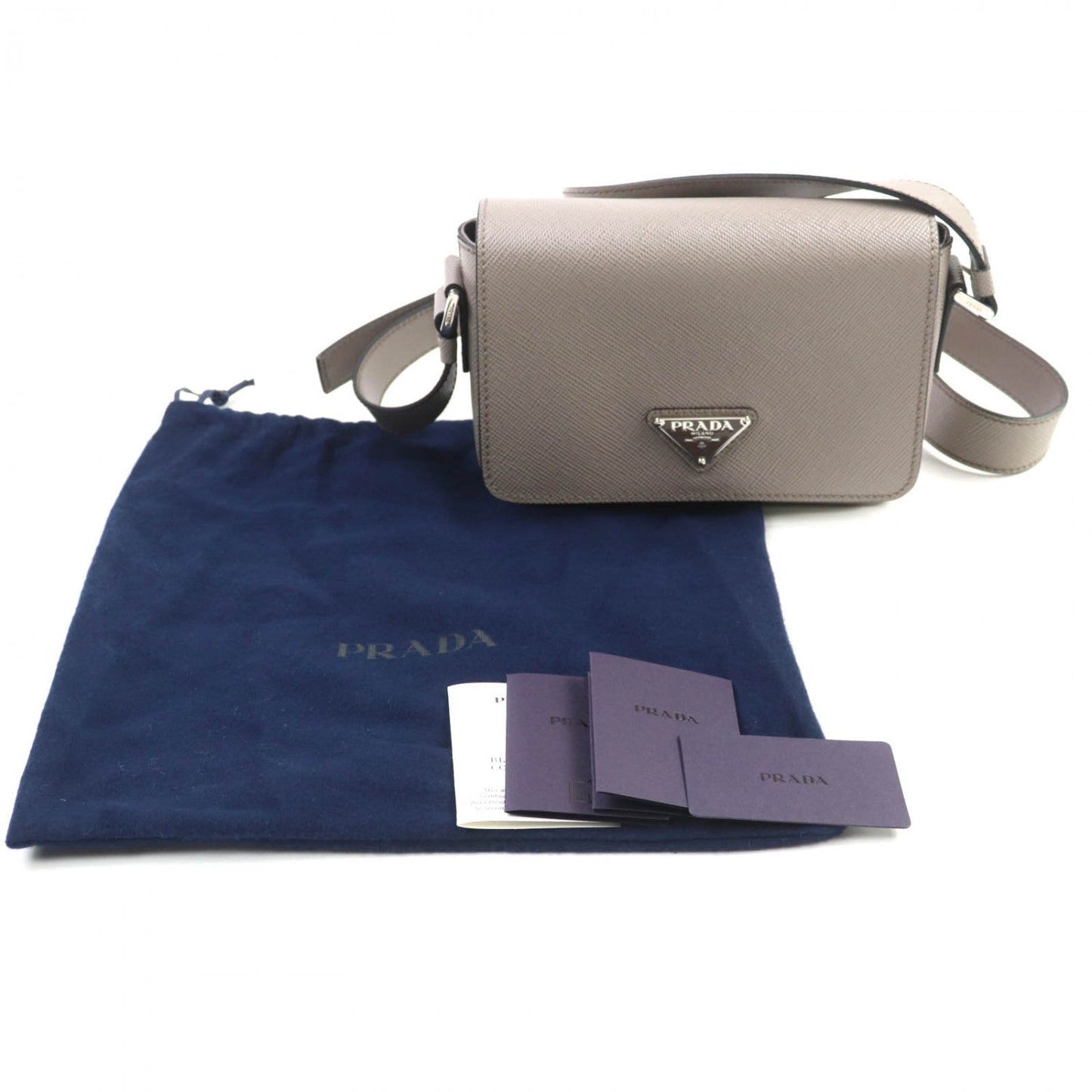PRADA Shoulder Bag 2VD065 Safiano leather beige