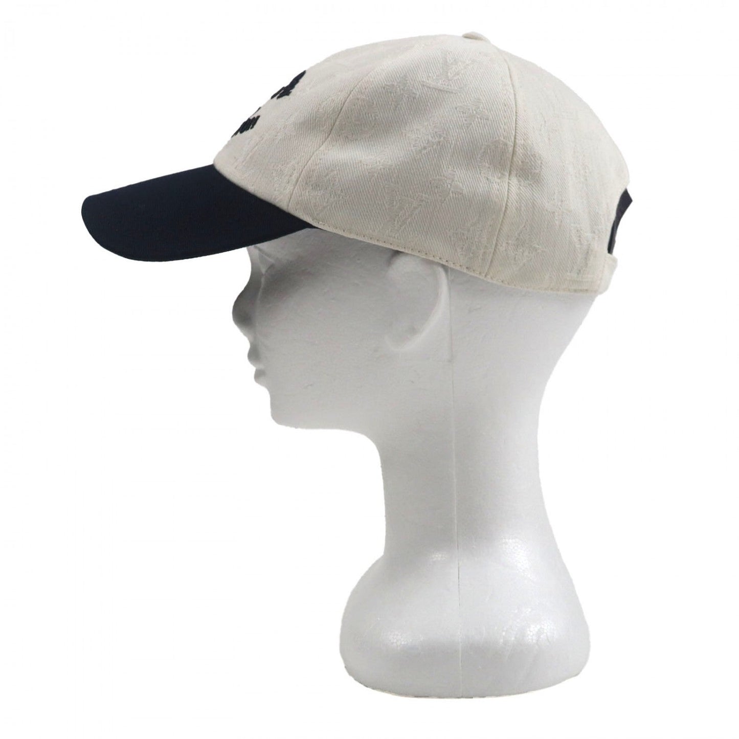 LOUIS VUITTON cap M5147L cotton White navy Two-tone Travel Cap S00 S