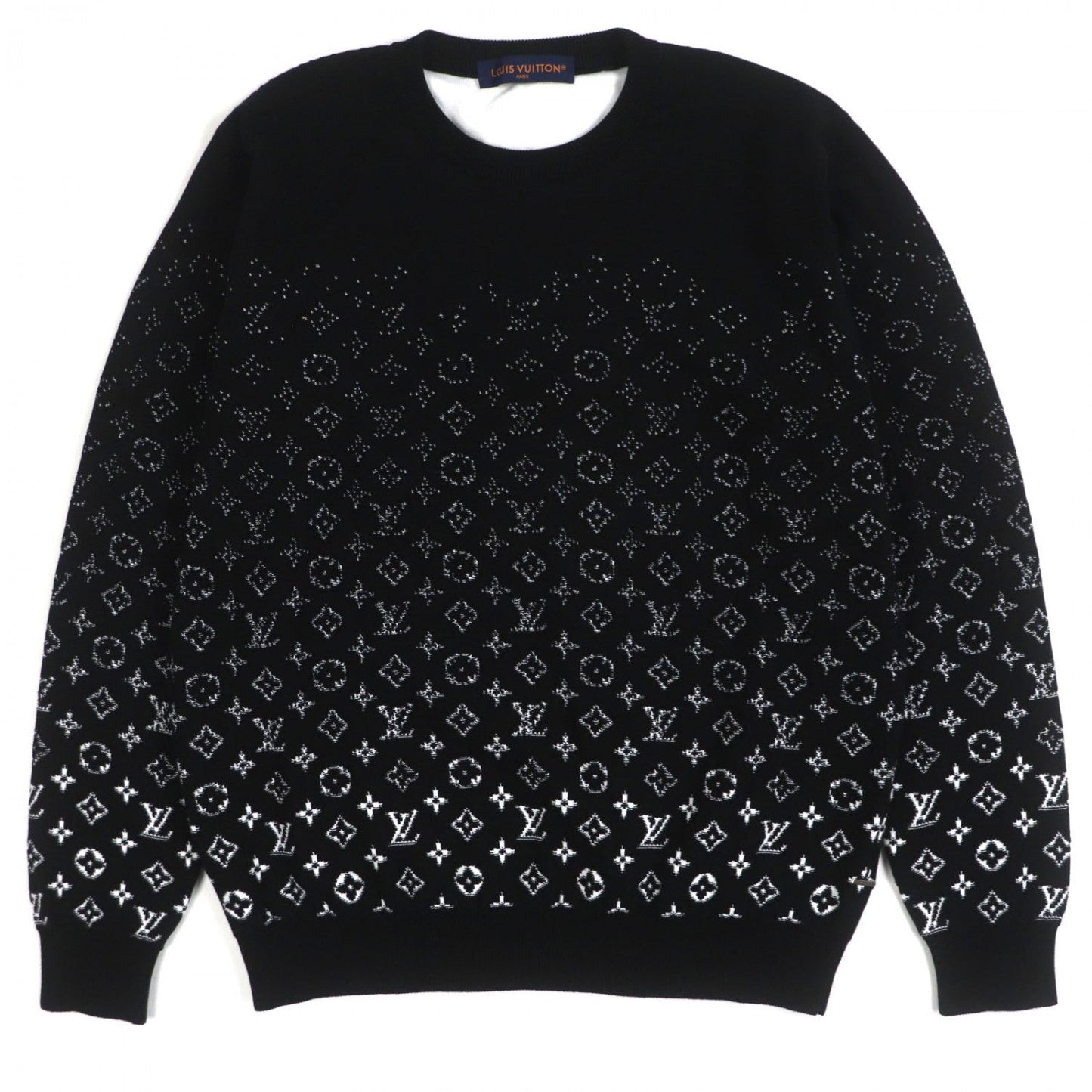 LOUIS VUITTON sweater HKN44W cotton black monogram gradient L