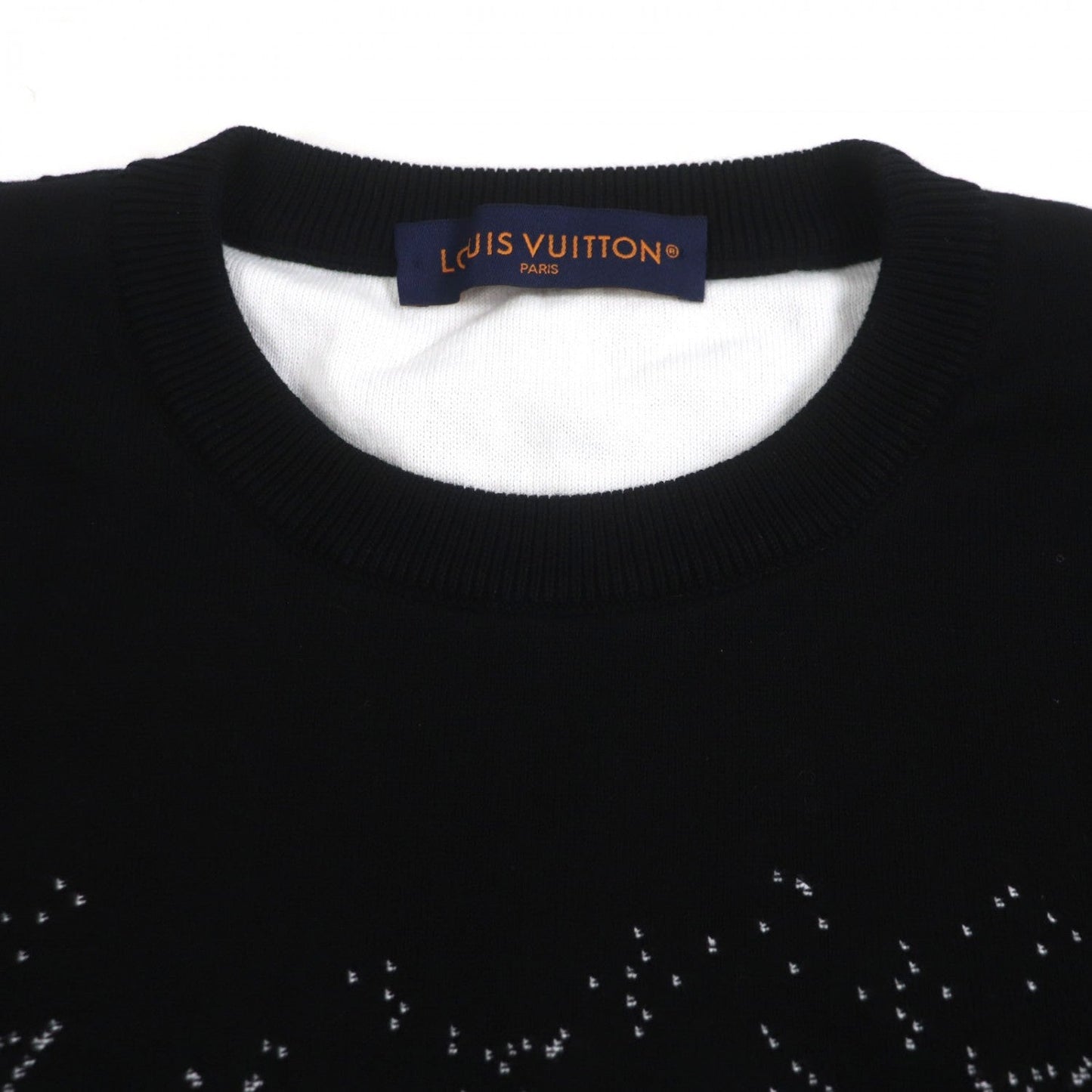 LOUIS VUITTON sweater HKN44W cotton black monogram gradient L