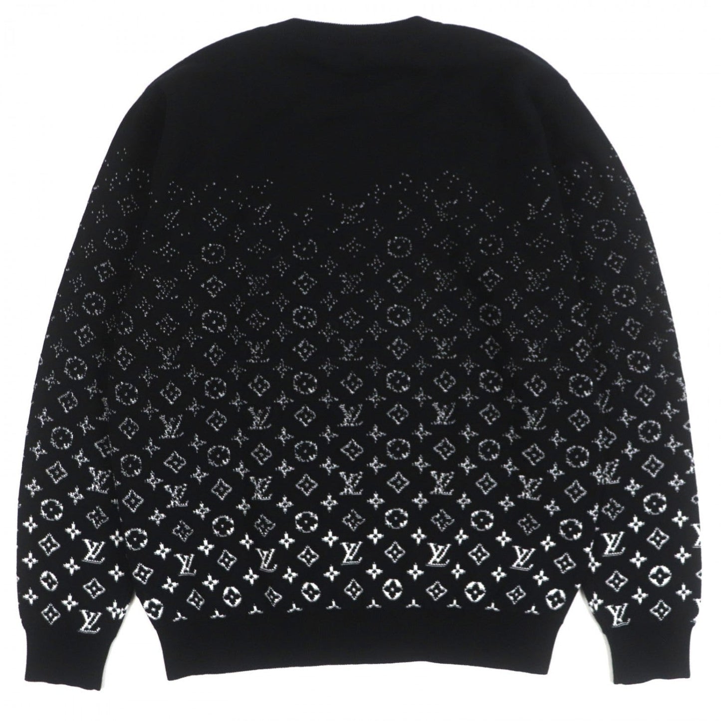 LOUIS VUITTON sweater HKN44W cotton black monogram gradient L