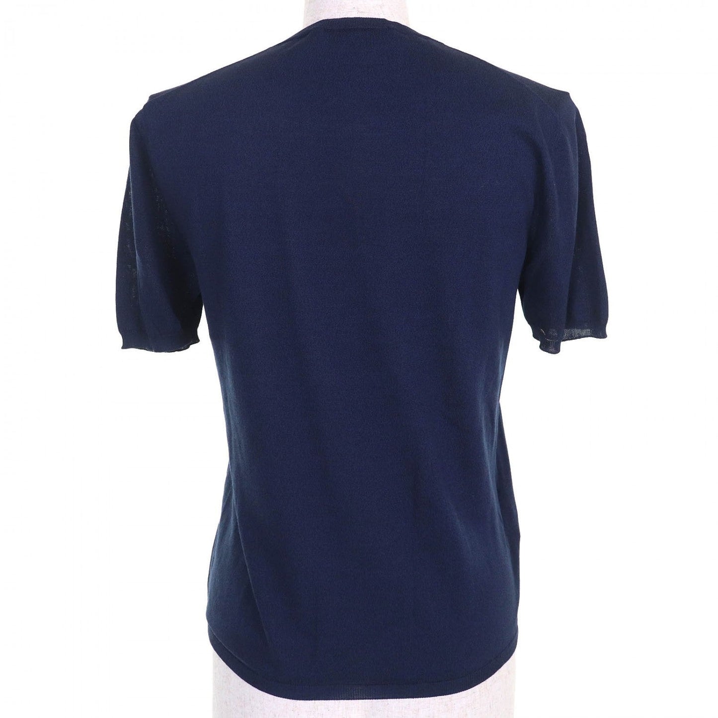 PRADA Short sleeve knit P2401L silk Navy 40