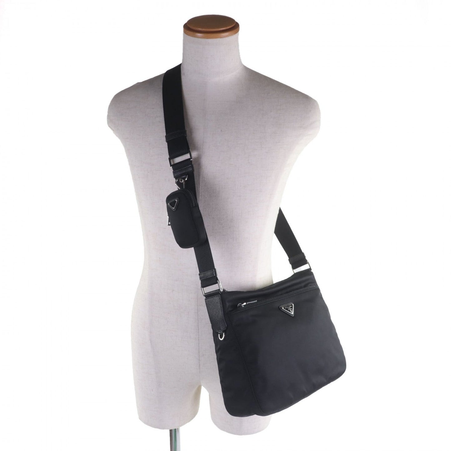 PRADA Shoulder Bag 1BC421 Nylon black