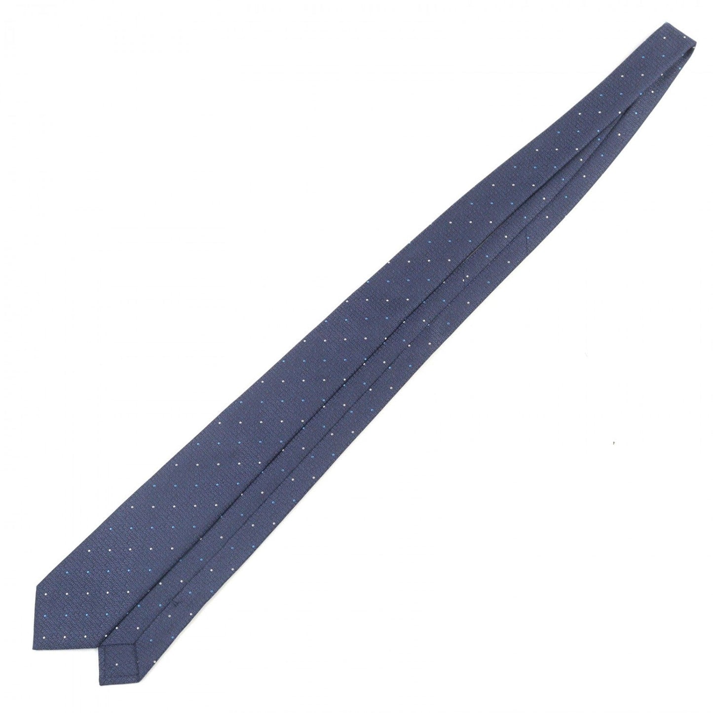 LOUIS VUITTON tie M78045 silk Navy type Cravate LV Signature 148×7cm