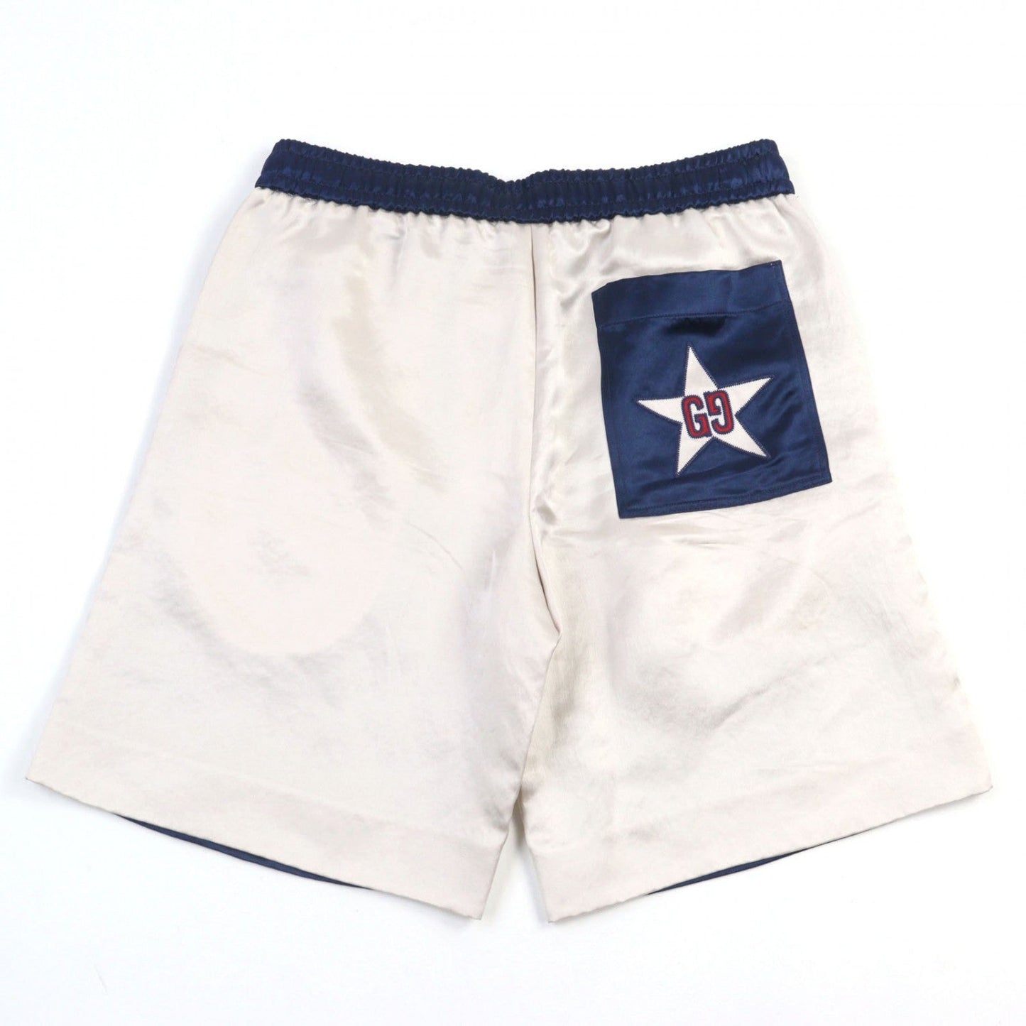 GUCCI Shorts 575325 acetate Navy Ivory Red 44