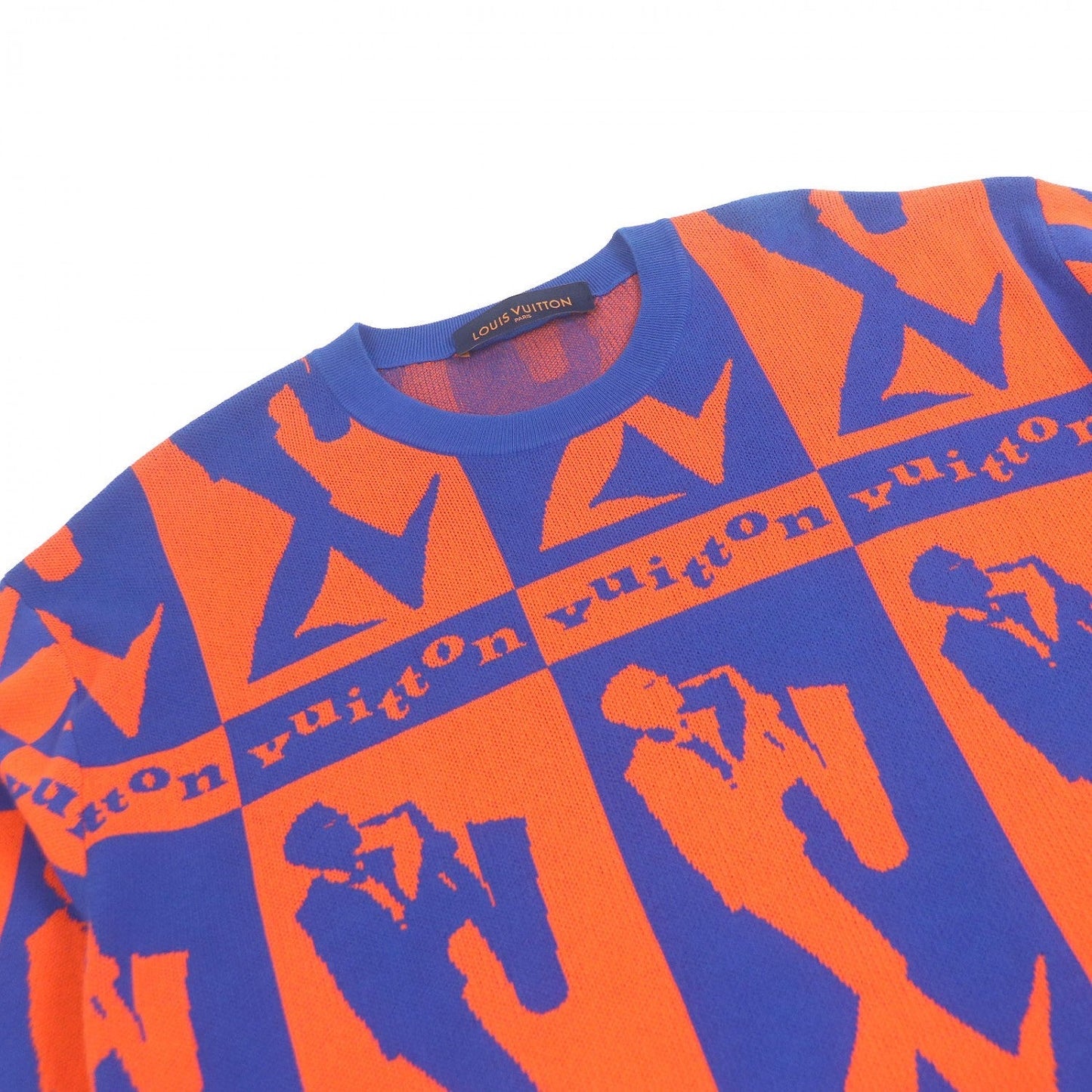 LOUIS VUITTON knit cotton Orange blue Jazz Flyer XL