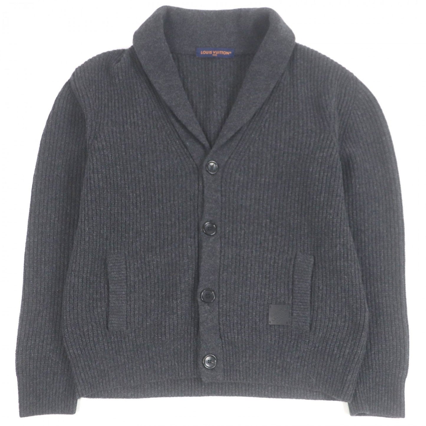 LOUIS VUITTON cardigan wool gray L