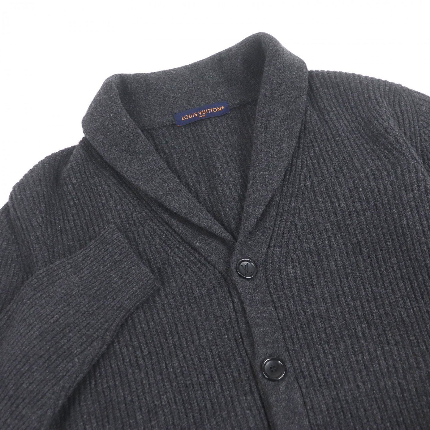 LOUIS VUITTON cardigan wool gray L