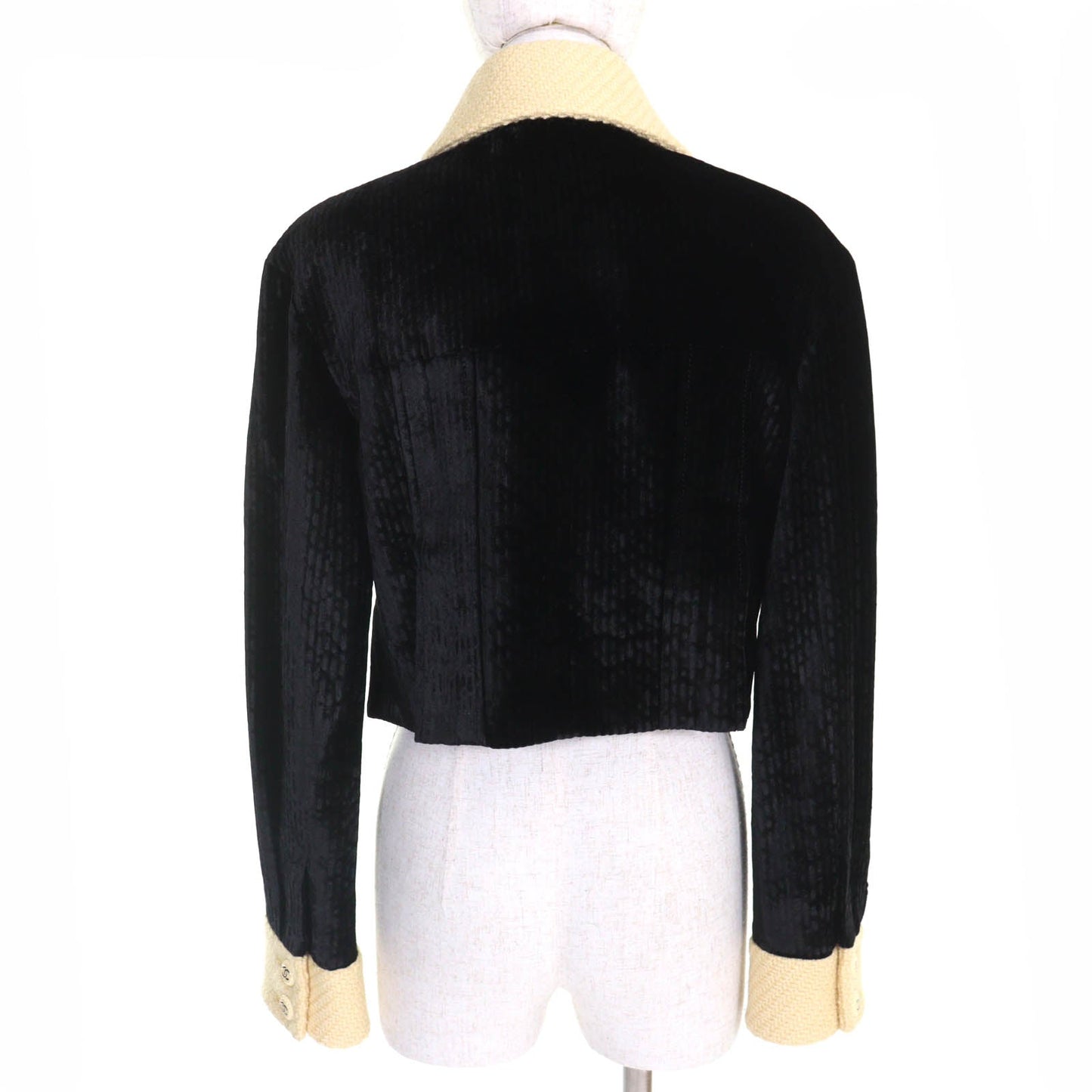 Chanel COCO Button Velvet Tweed Cropped Jacket Handbag