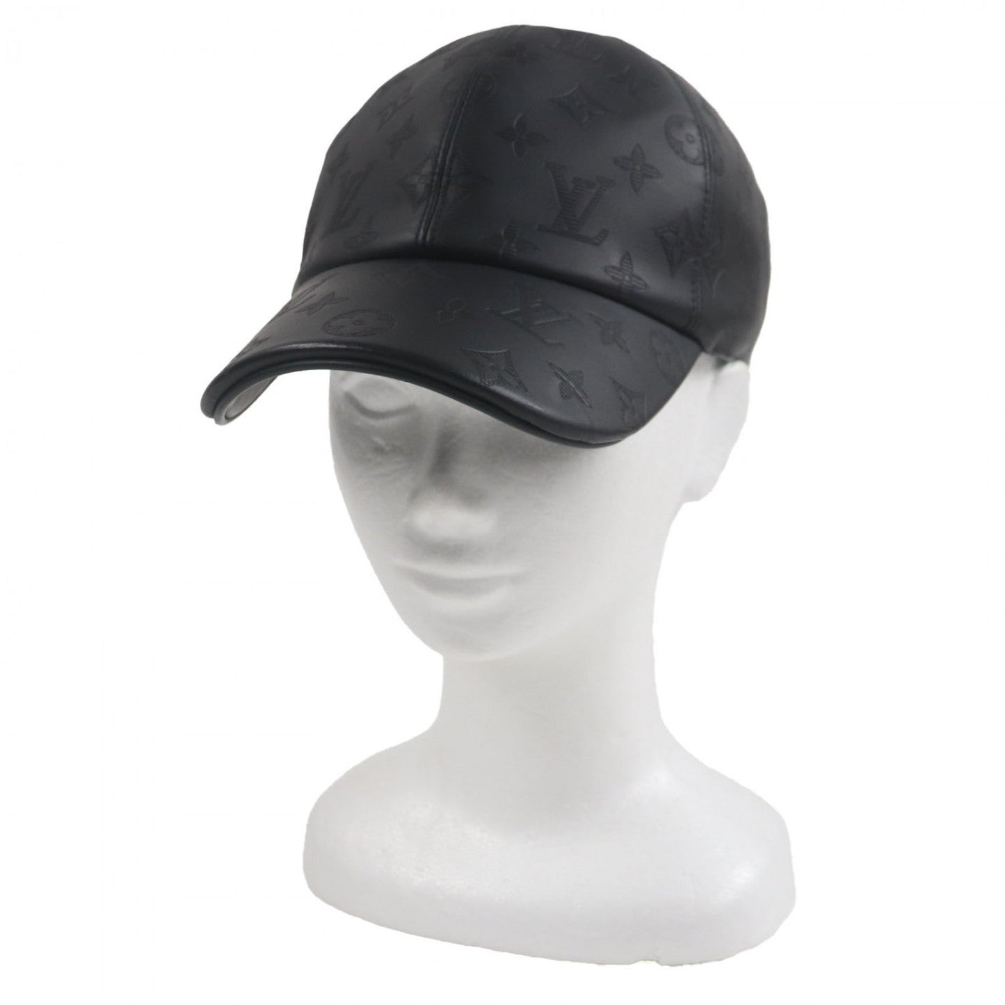 LOUIS VUITTON cap M76581 Cowhide black Cap Monogram Shadow