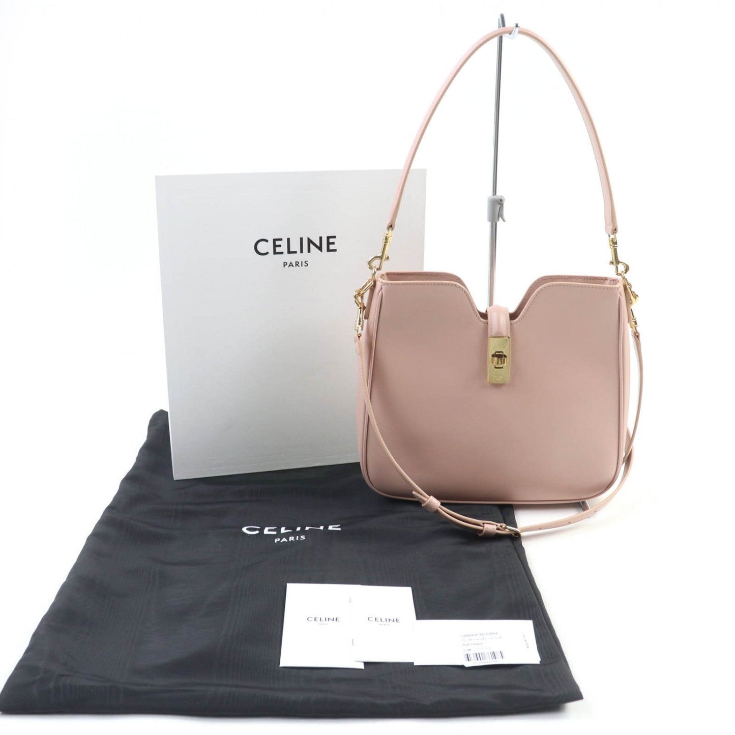CELINE Shoulder Bag 12069 Smooth Rubbed Soft Peach Small Camille 16 (Cèze) Soft Bag in smooth calfskin