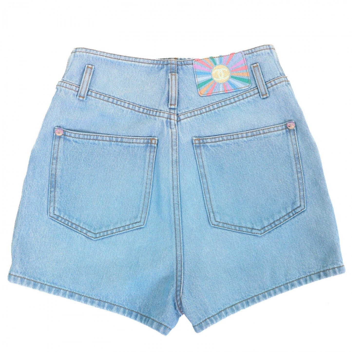 CHANEL Shorts 24C P76403 cotton Light blue 34