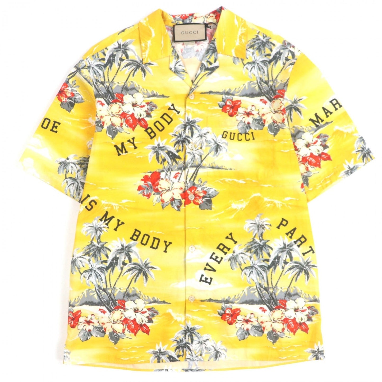 GUCCI Short sleeve shirt 694124 cotton yellow 44