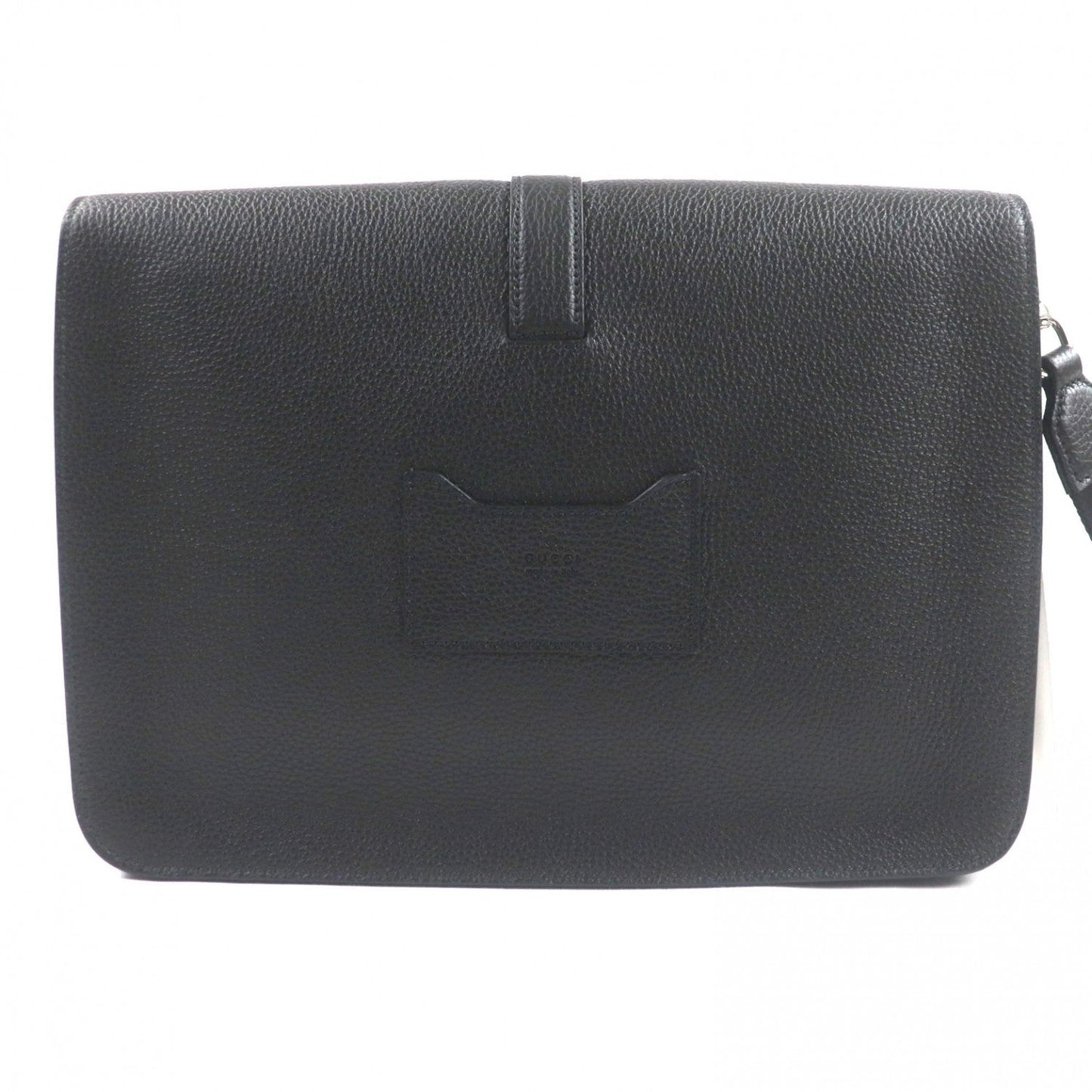 GUCCI Clutch bag 816755 leather black Web stripe