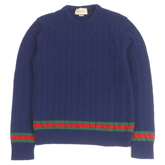 GUCCI sweater 673489 cashmere Navy M