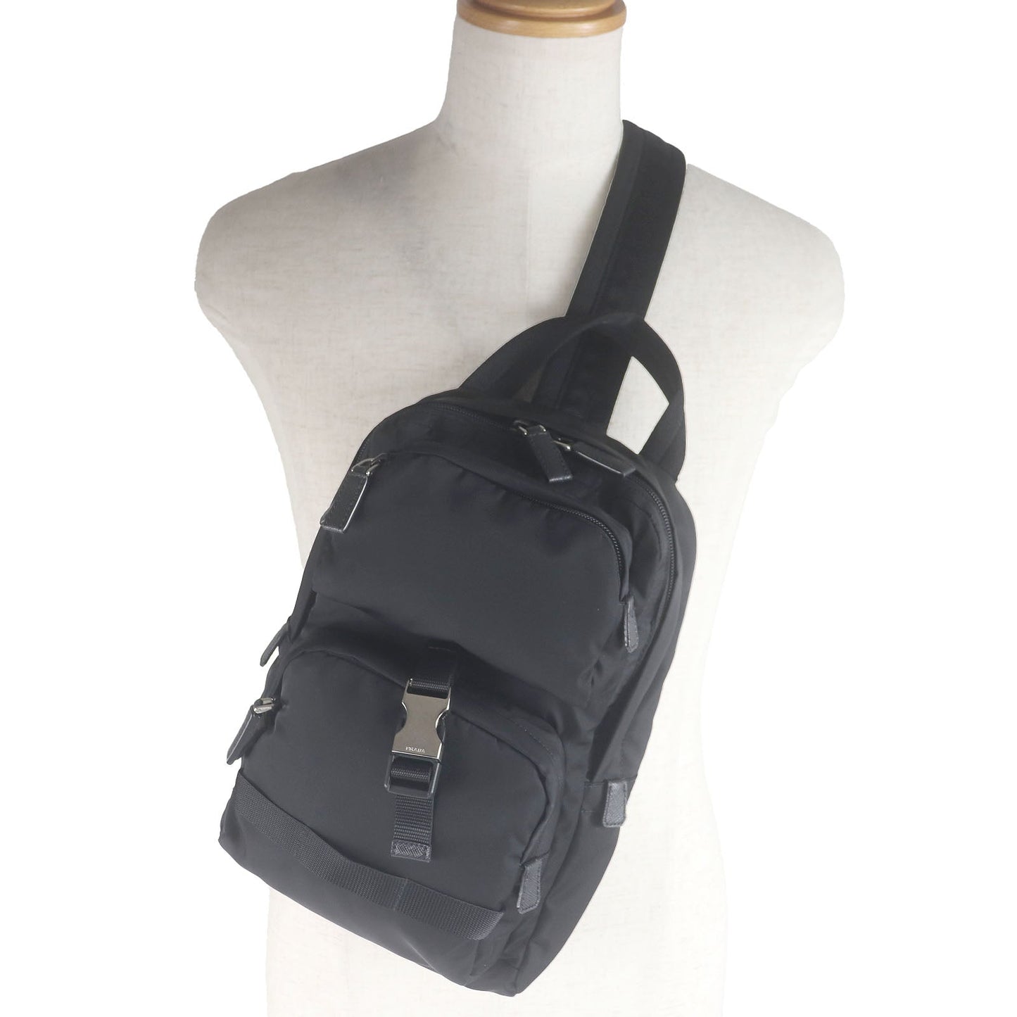 Prada Triangle logo Nylon Sling Bag