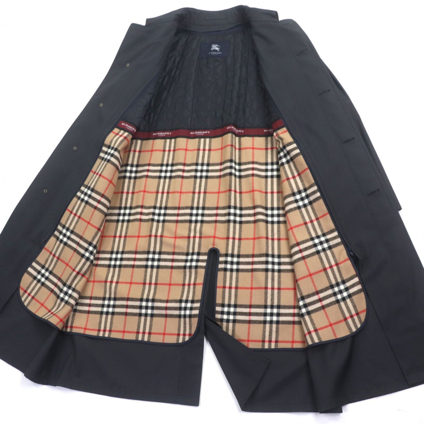 BURBERRY LONDON Stainless collar coat cotton Charcoal gray L