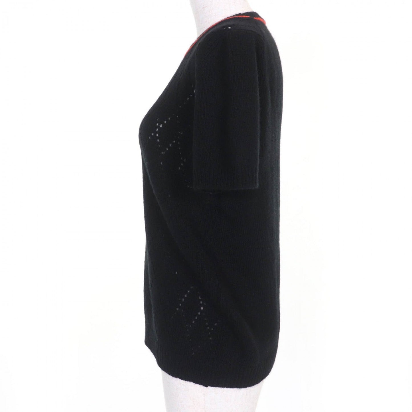 PRADA Short sleeve knit P24V63 wool black 40