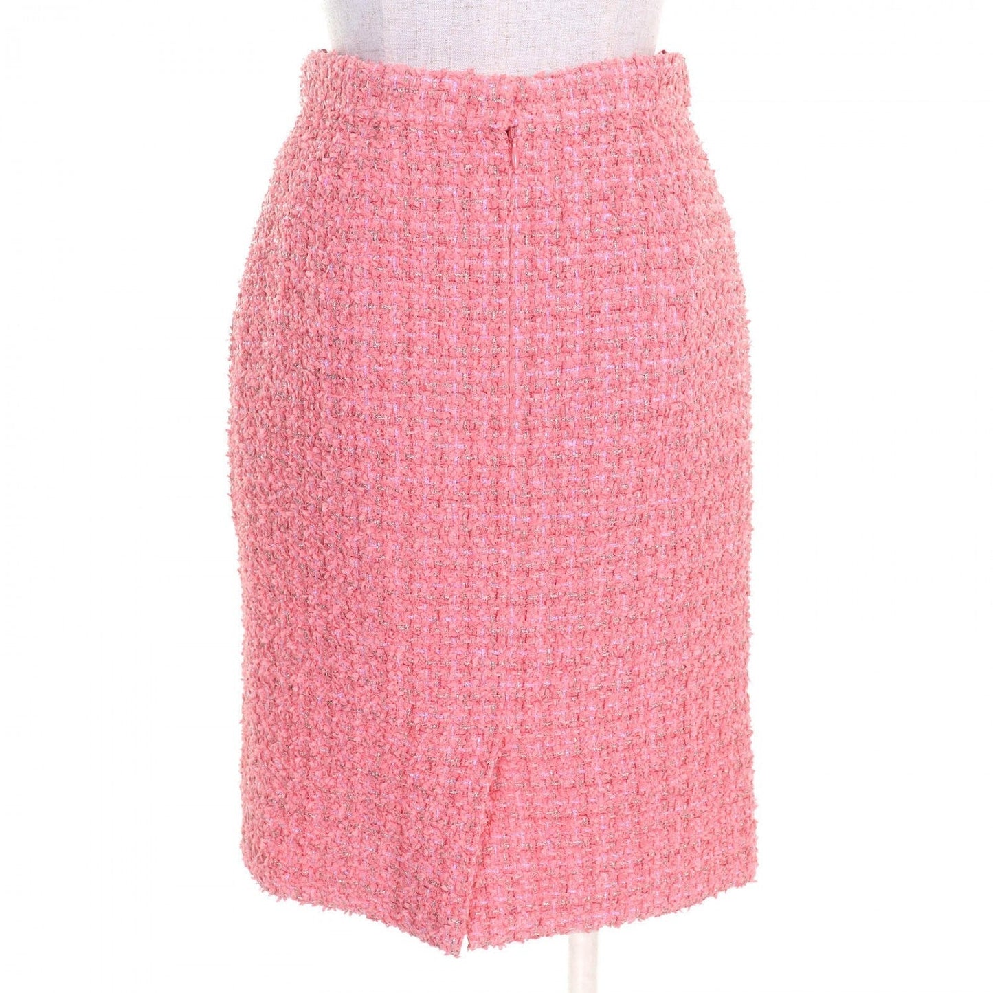 CHANEL Tweed skirt P63188 polyamide Pink gold 36