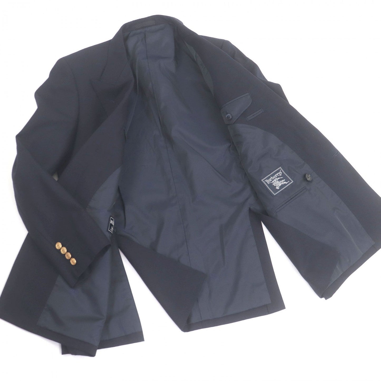 BURBERRY tailored jacket wool Navy 92-80-170/A5