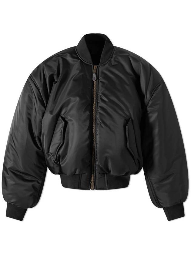 Luxury Balenciaga Trending 2026 Nylon Large Fit Bomber Jacket Black