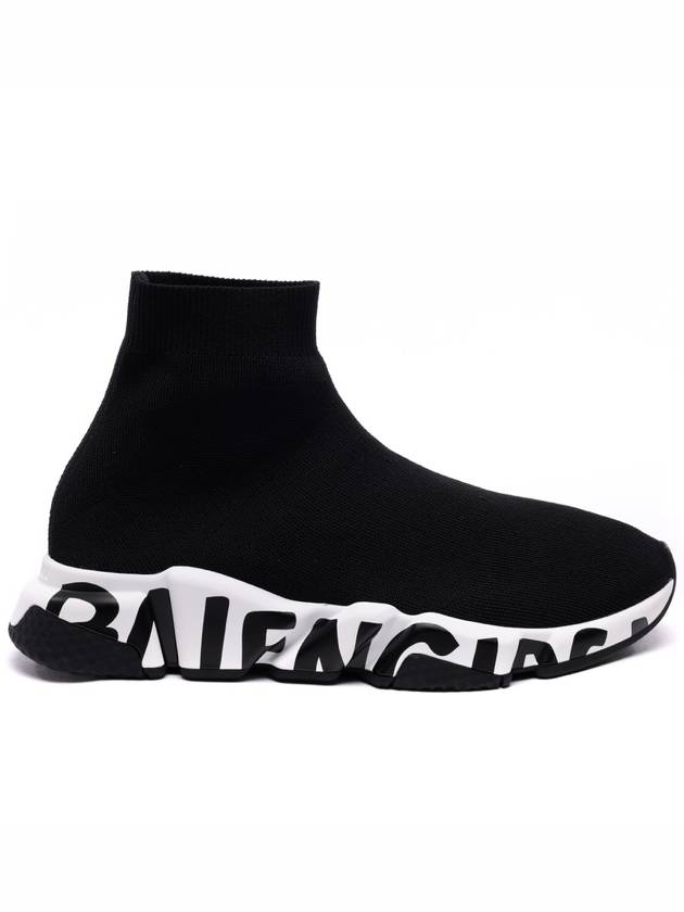 Luxury Balenciaga Trending 2026 Speed Midsole Graffiti High Top Sneakers White Black