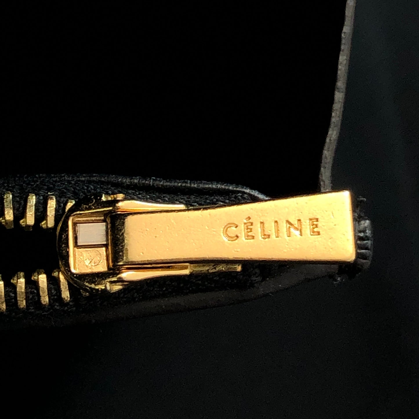 Celine Genuine Python & Smooth Calfskin Envelope Chain Shoulder Bag Black