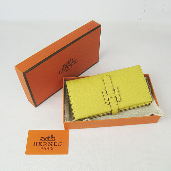 Luxury Hermes Wallet H015 Ladies Wallet Yellow