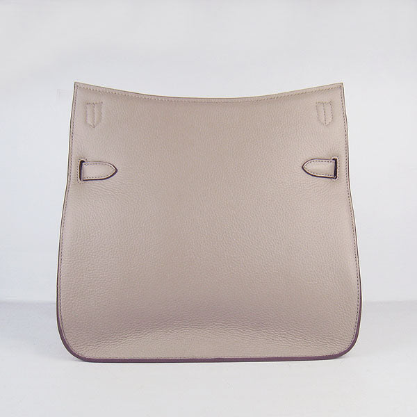 Luxury Hermes Leather Shoulder bag H6508 grey silver