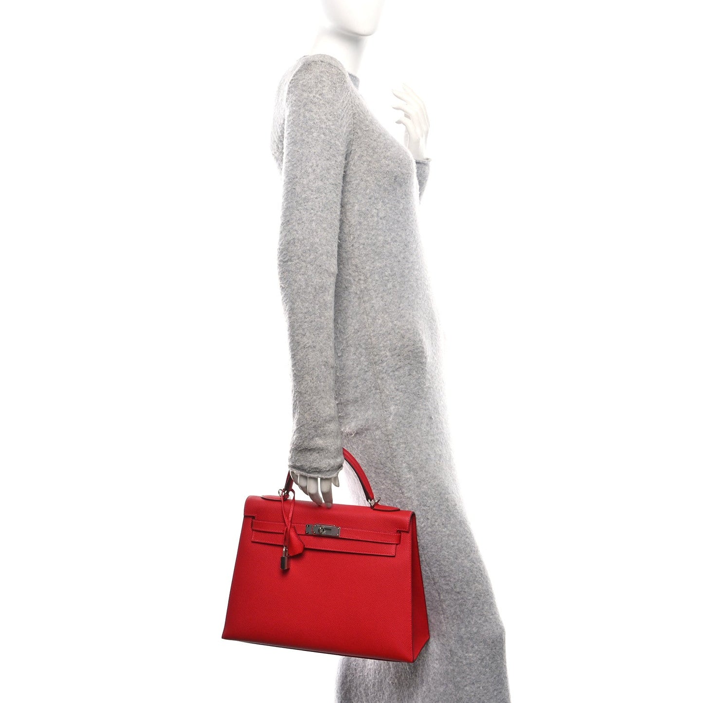 Hermes Epsom Kelly Sellier 32 Rouge Casaque