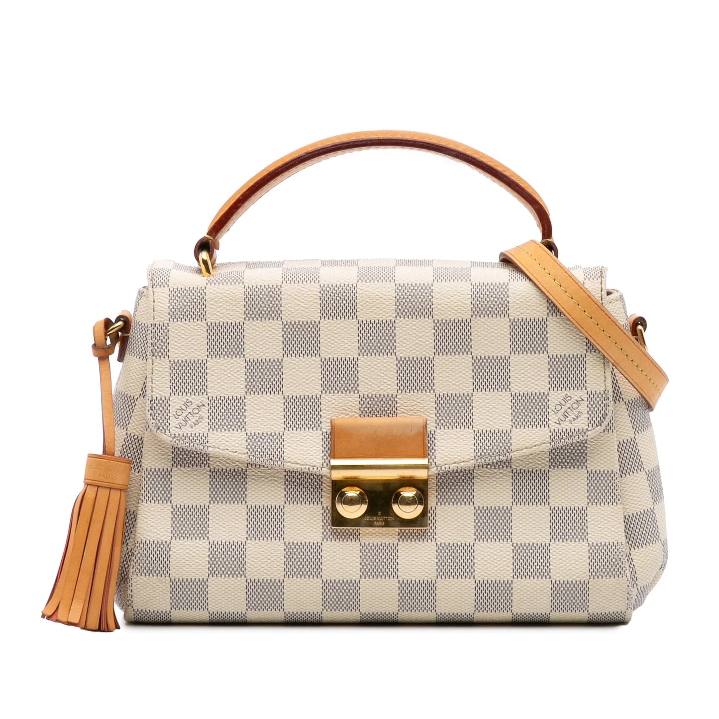 White Louis Vuitton Damier Azur Croisette Satchel