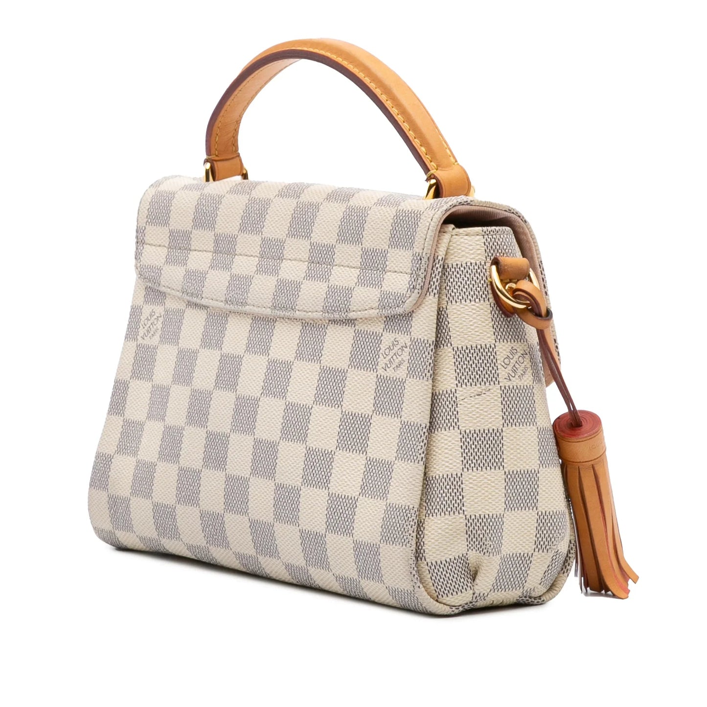 White Louis Vuitton Damier Azur Croisette Satchel