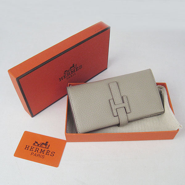 Luxury Hermes Wallet H015 Wallet Grey